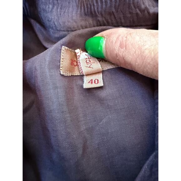 Iconic Romeo Gigli 1993 blouse with scarf collar and ruched sleeves IT40 - Picture 2 of 12